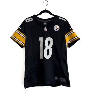 Nike - Women's Diontae Johnson Pittsburgh Steelers Black Jersey (Black, L)